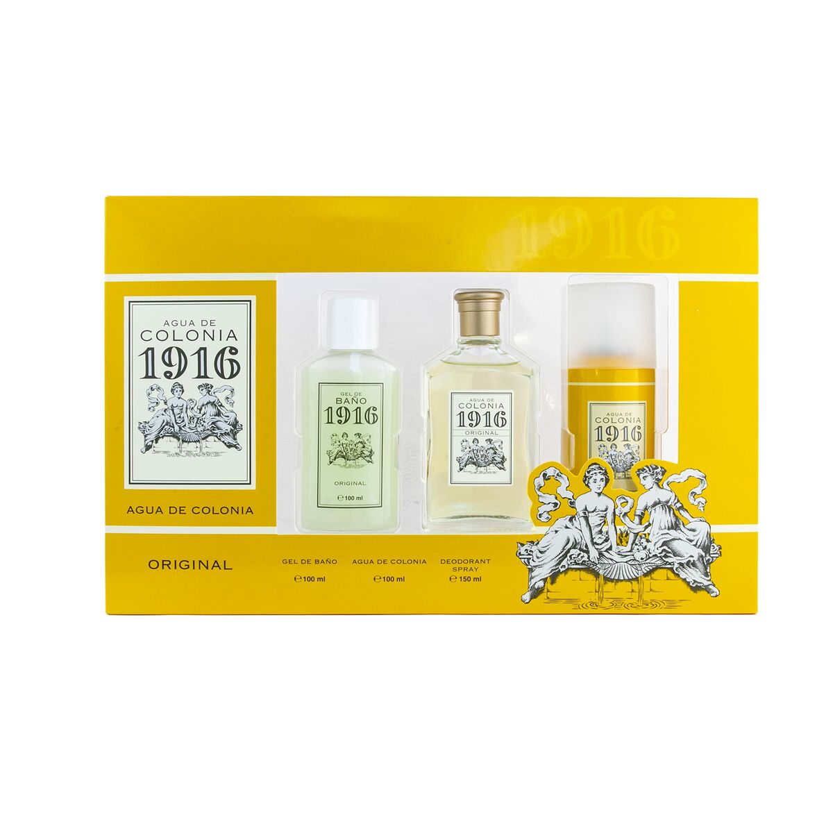 Women's Perfume Set Myrurgia 1916 Agua De Colonia Original 3 Pieces - Subliem